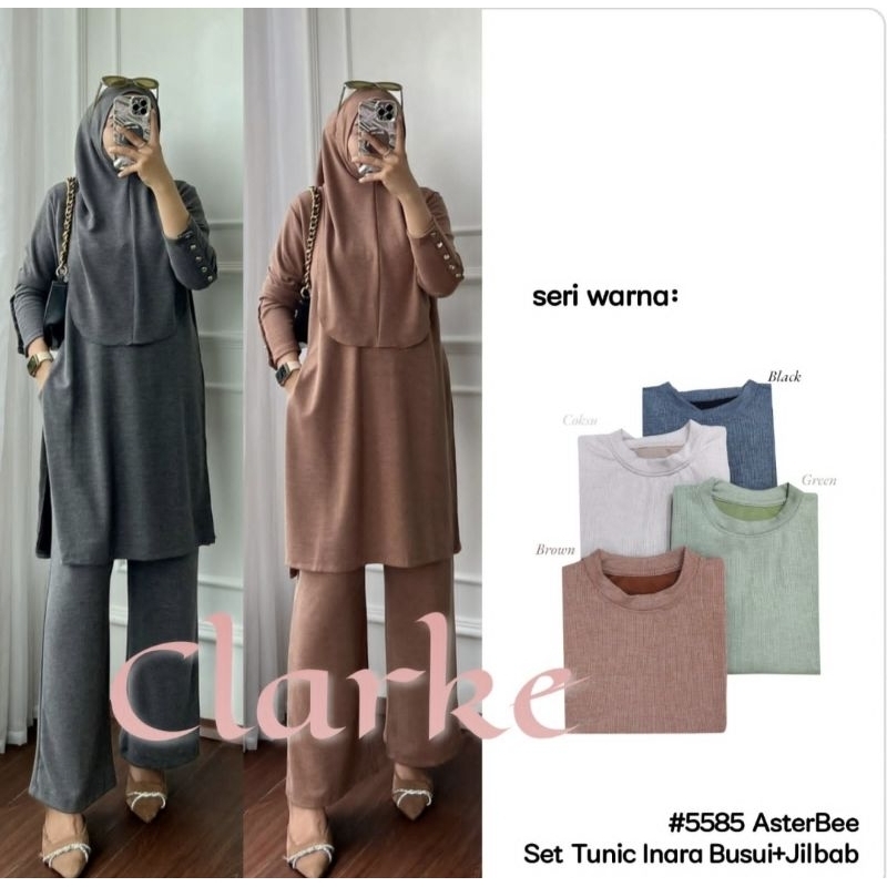 set tunik hijab by clarke