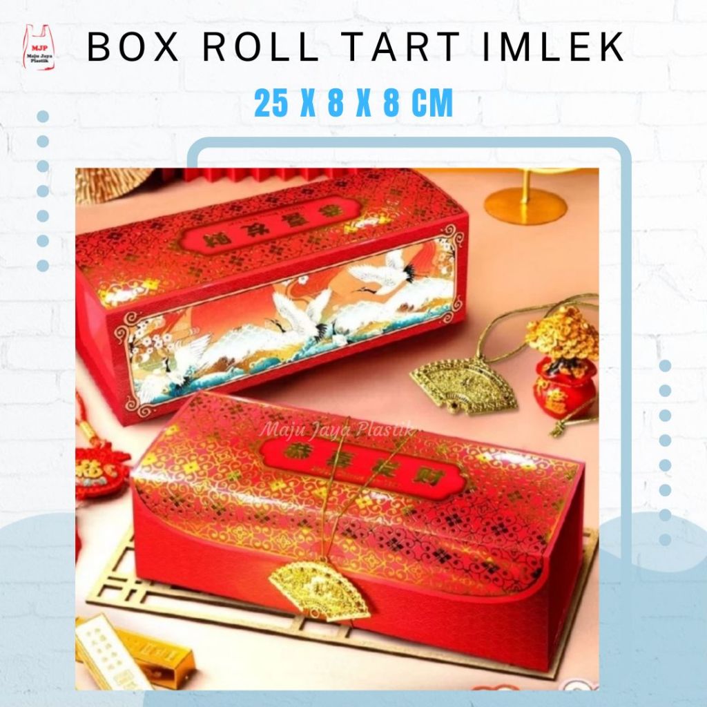 

Dus cake CNY Box Imlek 25x8x8cm Box Imlek Roll Cake Box Brownies Imlek Box Bolu Gulung Box CNY