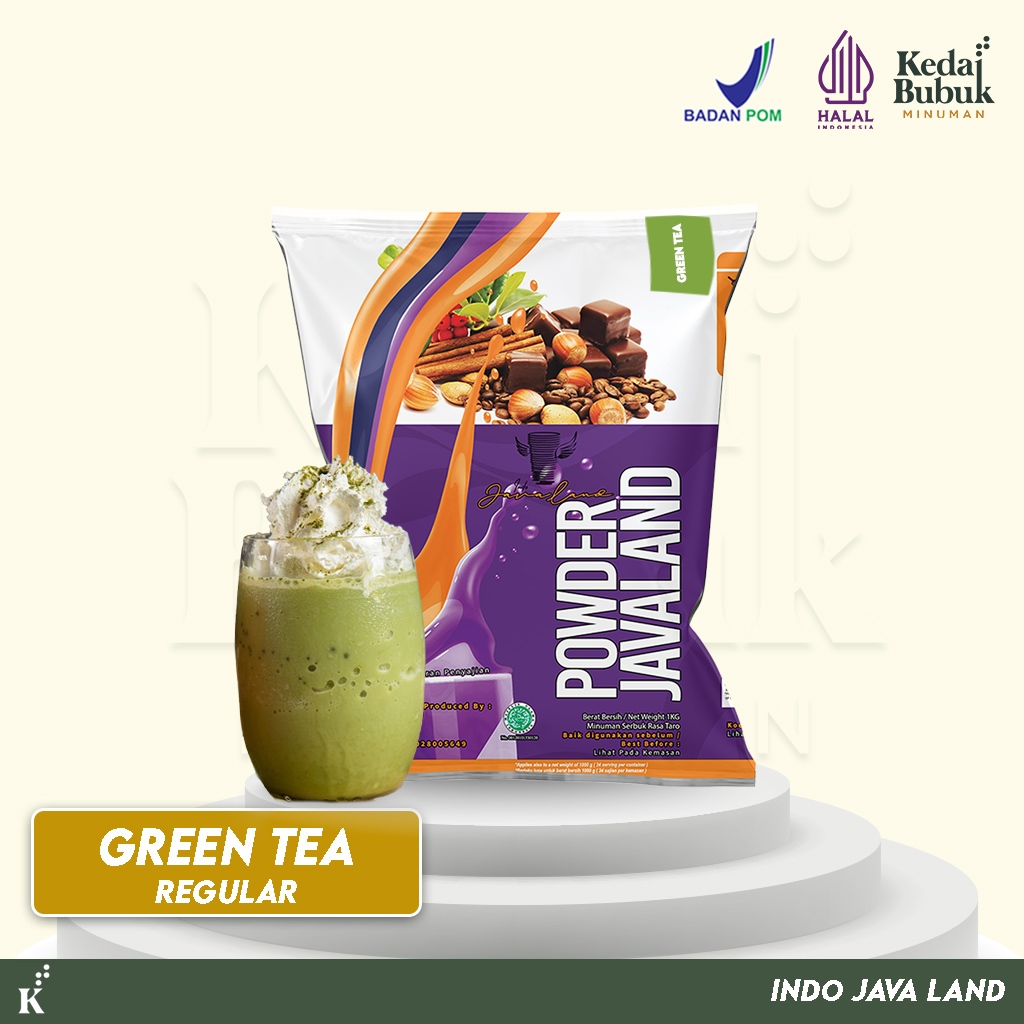 

Javaland Bubuk Minuman Rasa Green Tea / Matcha 1Kg - Regular Plain | Bubble Powder Drink Boba