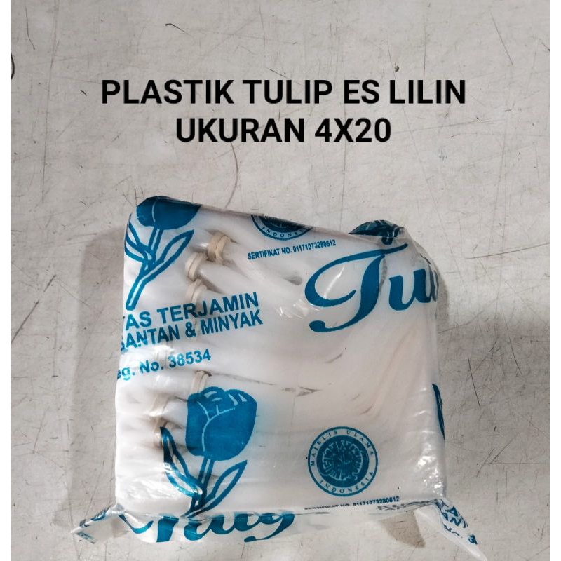 Plastik Tulip Es Lilin Ukuran 4x20