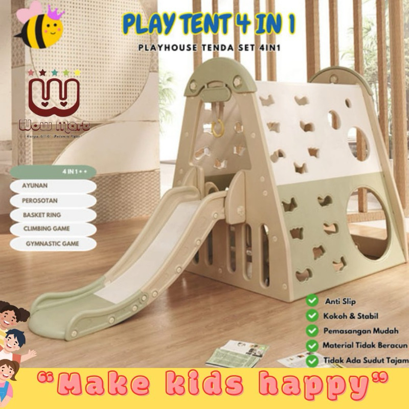 PEROSOTAN ANAK PLAY TENT 4IN1 JM20140 MAINAN ANAK RUMAH RUMAHAN