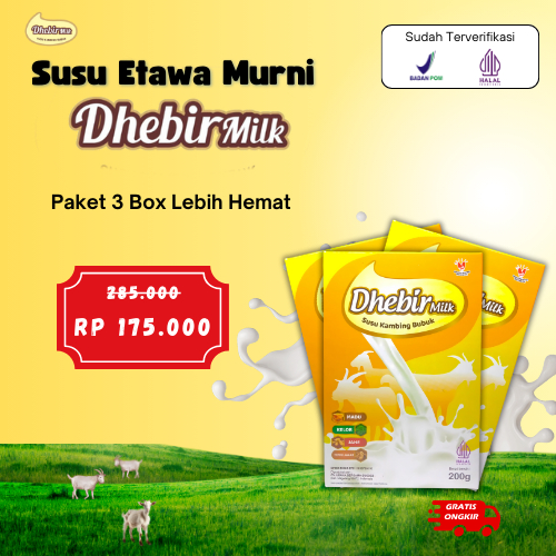 

Susu Etawa Bubuk Dhebir Milk Paket 3 Box
