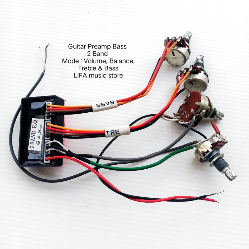 Preamp Bass 2 Band Mode : Volume, Balance, Treble & Bass