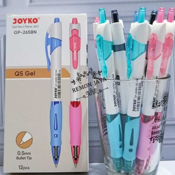 

ISI 6 PCS Gel Pen Pulpen Pena Joyko GP-265BN Q5 Gel 0.5 mm