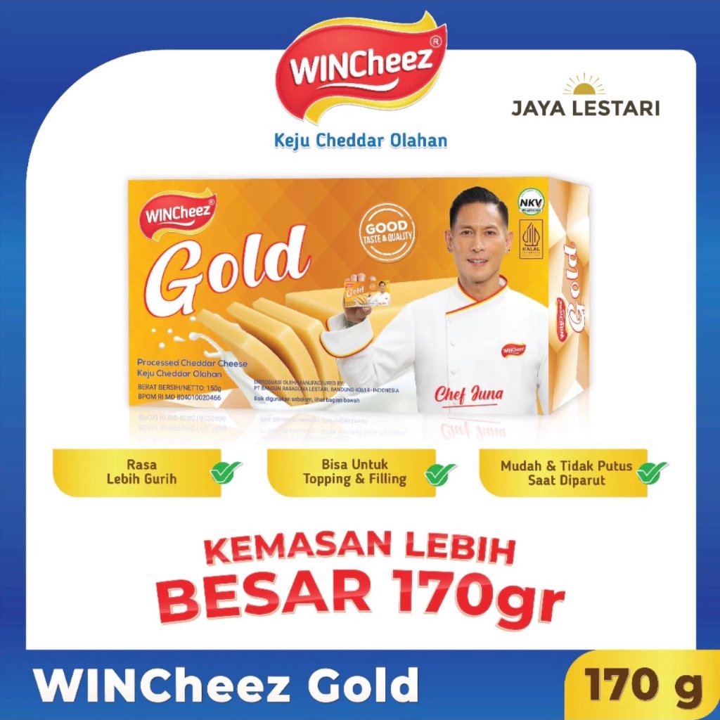 

Wincheez Gold Keju Cheddar Olahan (170g)