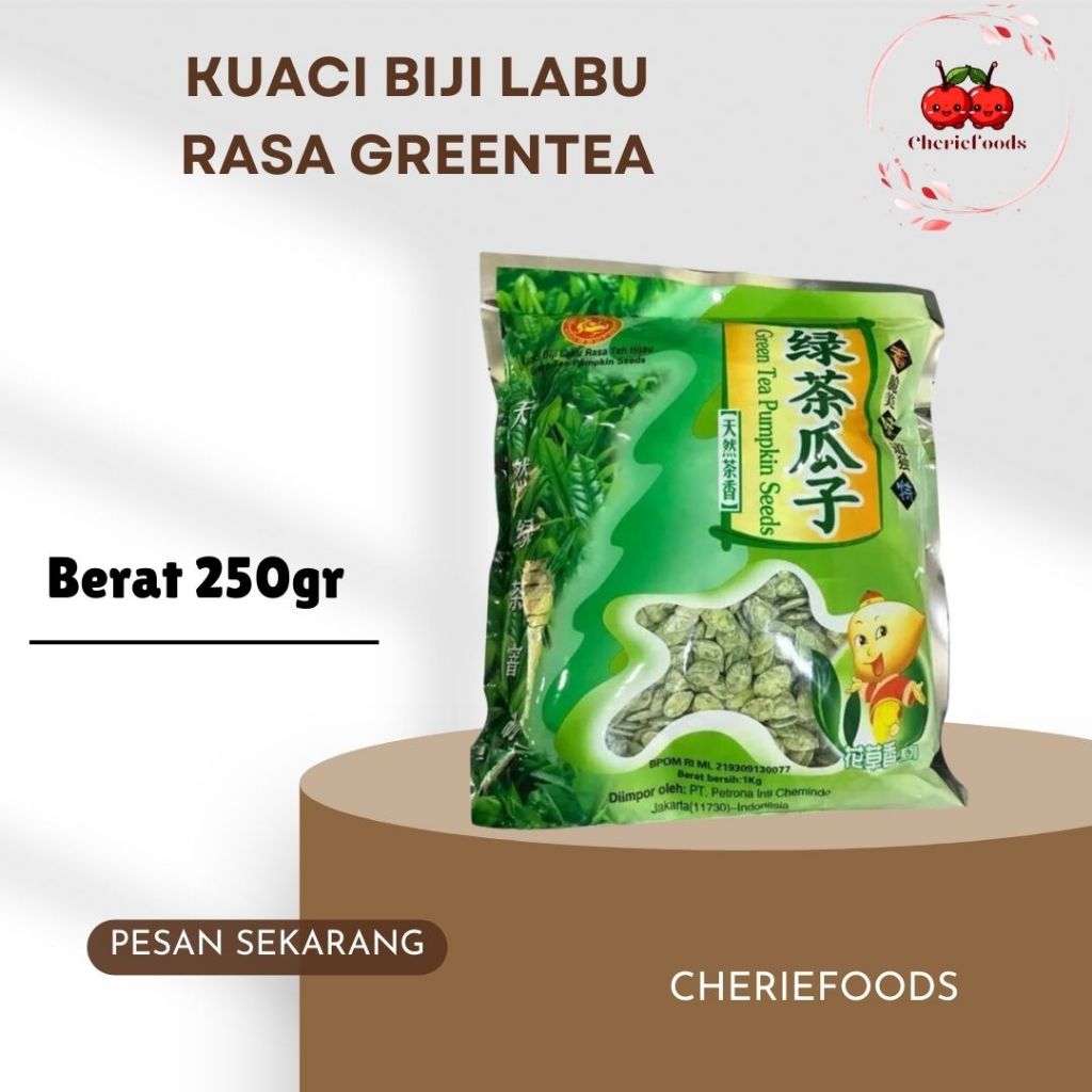 

KUACI / KWACI RASA TEH HIJAU / GREEN TEA BIJI LABU 250 GRAM CHEN LIANG JI