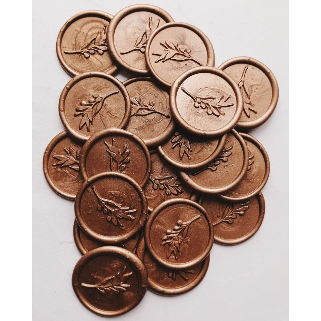 

(CLG) Dill - 1 Pcs seal wax coin sticker siap pakai ready stock (Include double tape) / souvenir pernikahan / accesories / calligraphy / journaling / undangan / hampers