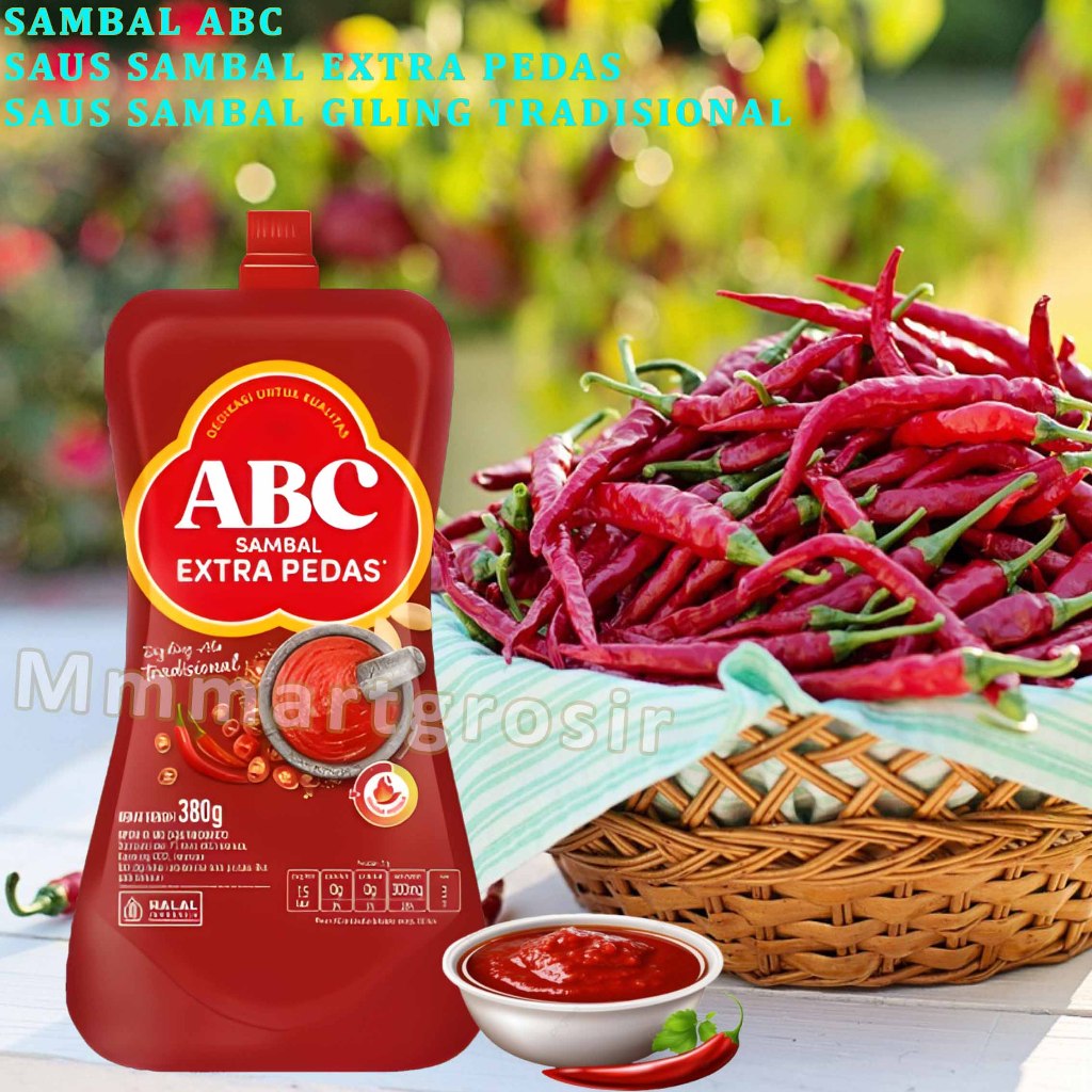 

Sambal Abc / Saus Sambal Extra Pedas / Saus Sambal Digiling Tradisional / 380gr