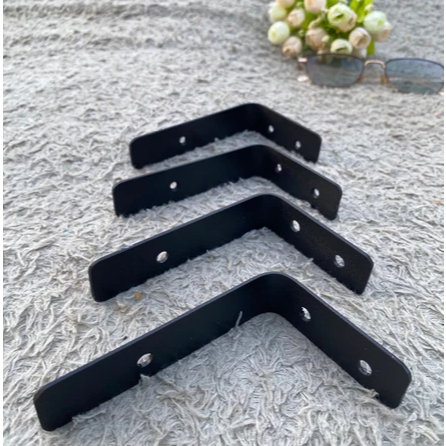 Plat siku L / Braket besi siku / Penyangga ambalan rak dinding/ Plat besi siku / siku rak ambalan