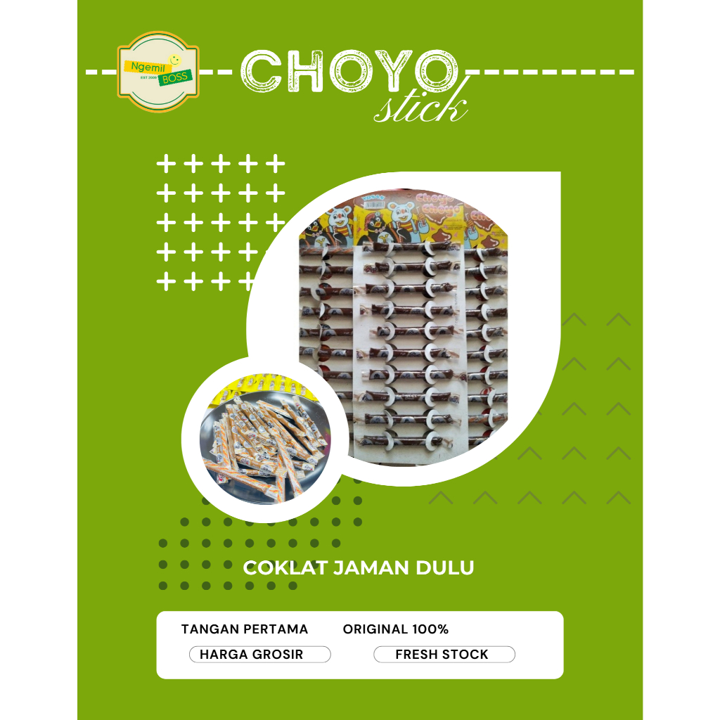 

grosir snack murah Yosan - Coklat Jadul Choyo Choyo Stick - Lembar Isi 10pcs