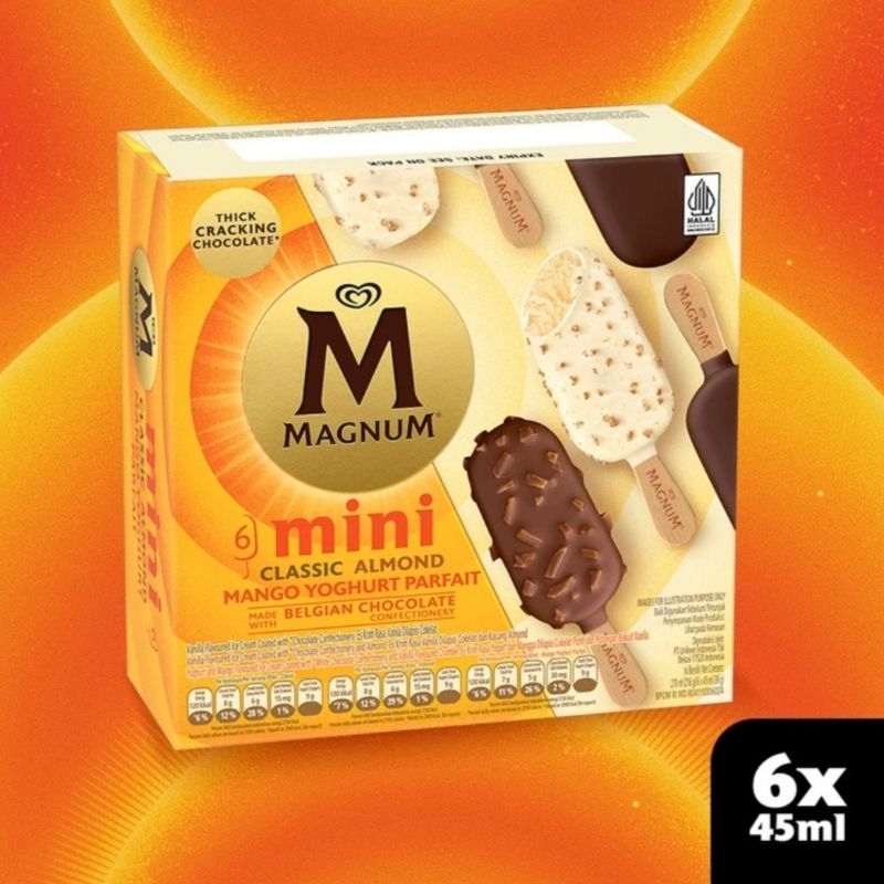 

ice cream wall's magnum mini box isi 6 / es krim krem walls