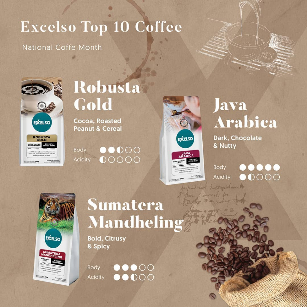 

EXCELSO BIJI KOPI 200gr coffee beans