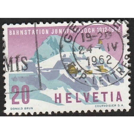 

A 11369 SATU BUAH PRANGKO HELVETIA SWISS NOMINAL 20C TEMA BAHN STATION DENGAN KONDISI SUDAH ADA CAP
