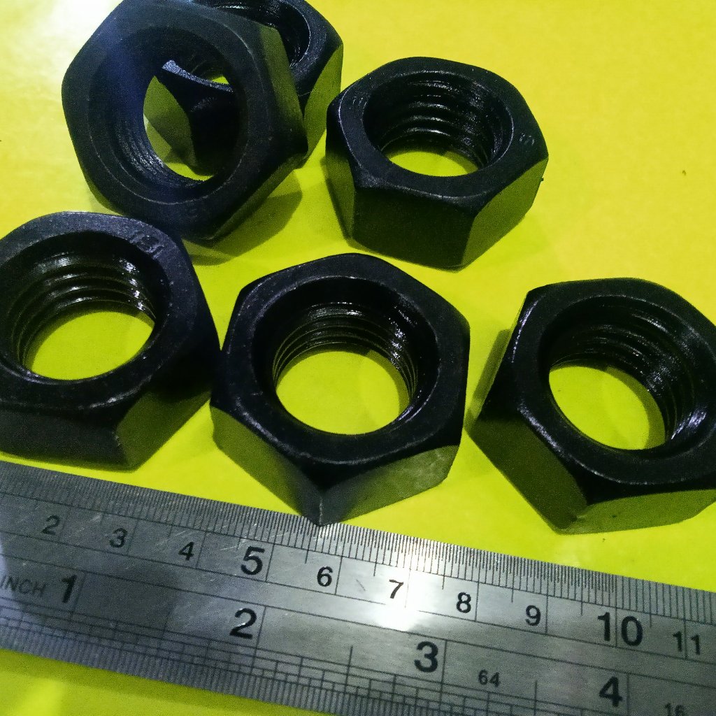MUR BAJA M14 HITAM / MUR BAUT KUNCI 22 / MUR M14 BAJA / MUR BAJA HTB GRADE 8.8 M14 / NUT M14 BAUT 22