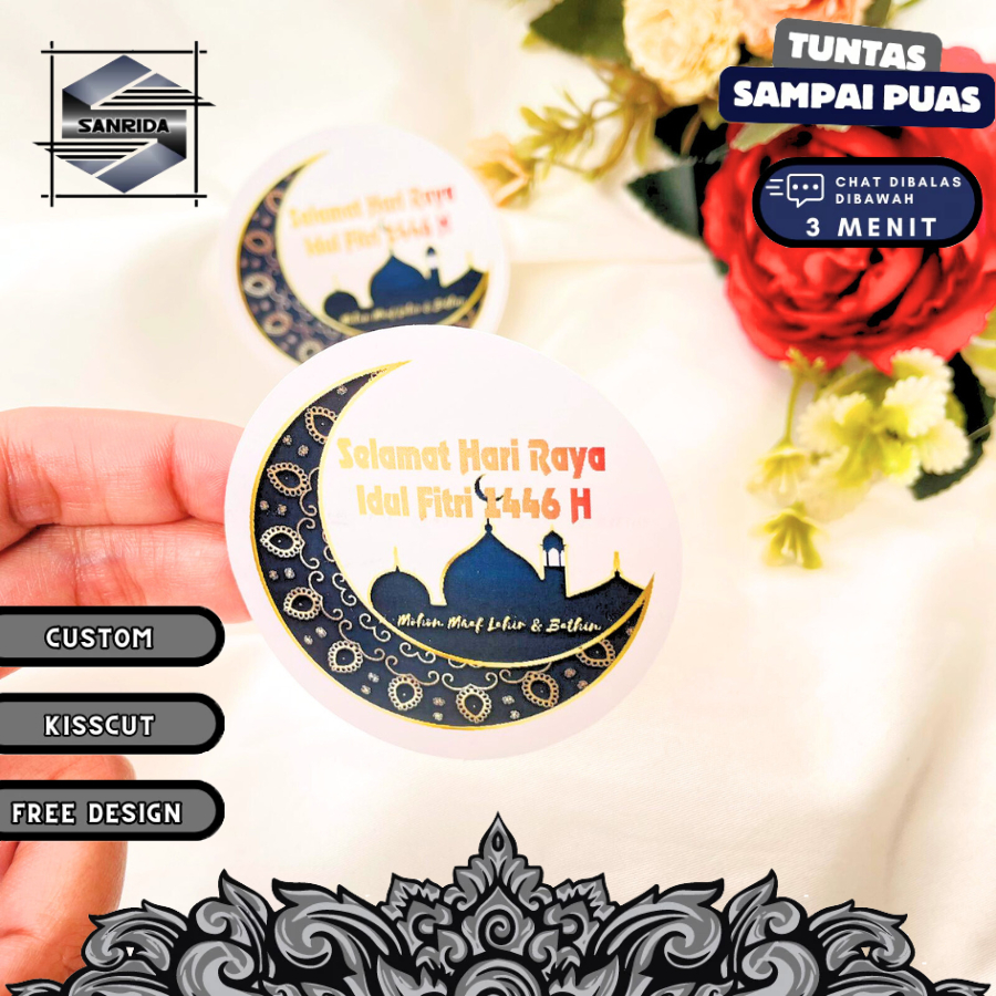 

Sticker Ramdhan Stiker Toples Idul Fitri Label Hampers Lebaran Bulat Free Desain Uk.Kecil 2-4 Murah