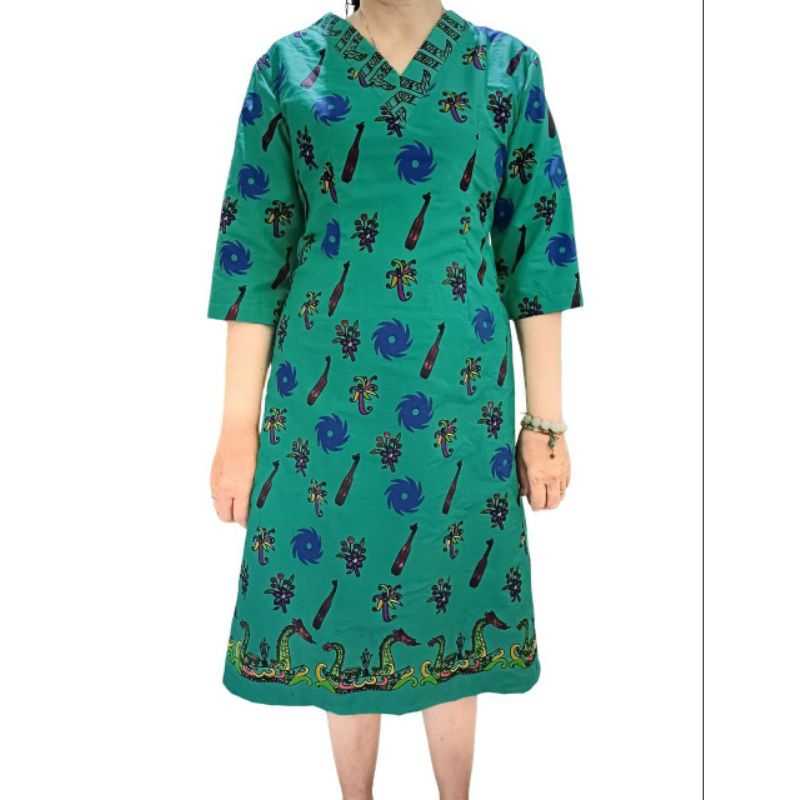Dress batik Motif Botol Hijau