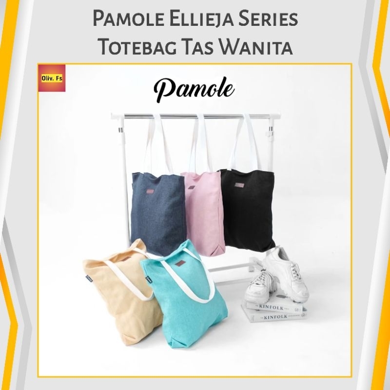 Pamole Totebag Wanita Tas Penutup Resleting Ellieja Series