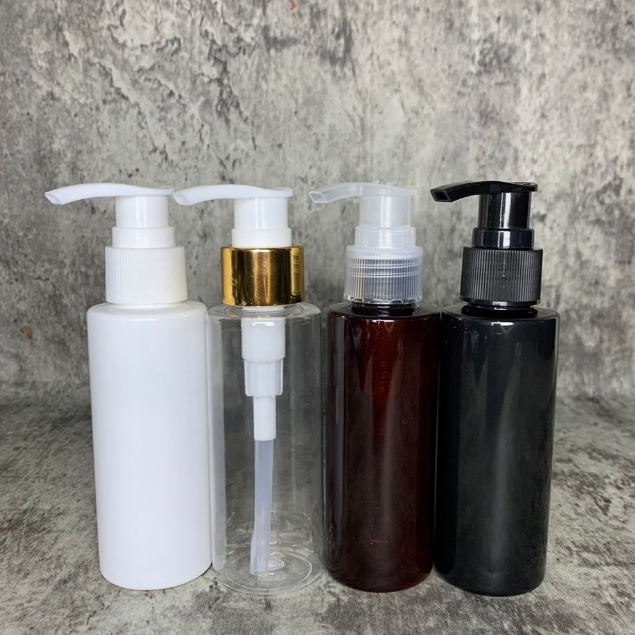 Botol Pump 100ml Tubular/ Botol + Tutup