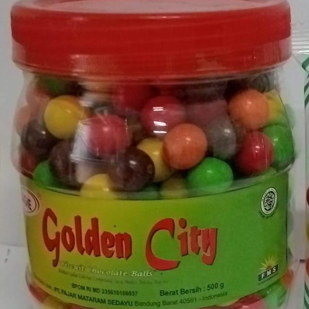 

Lagie Golden City 500gr Biscuit Chocolate Balls Rainbow Bola coklat warna