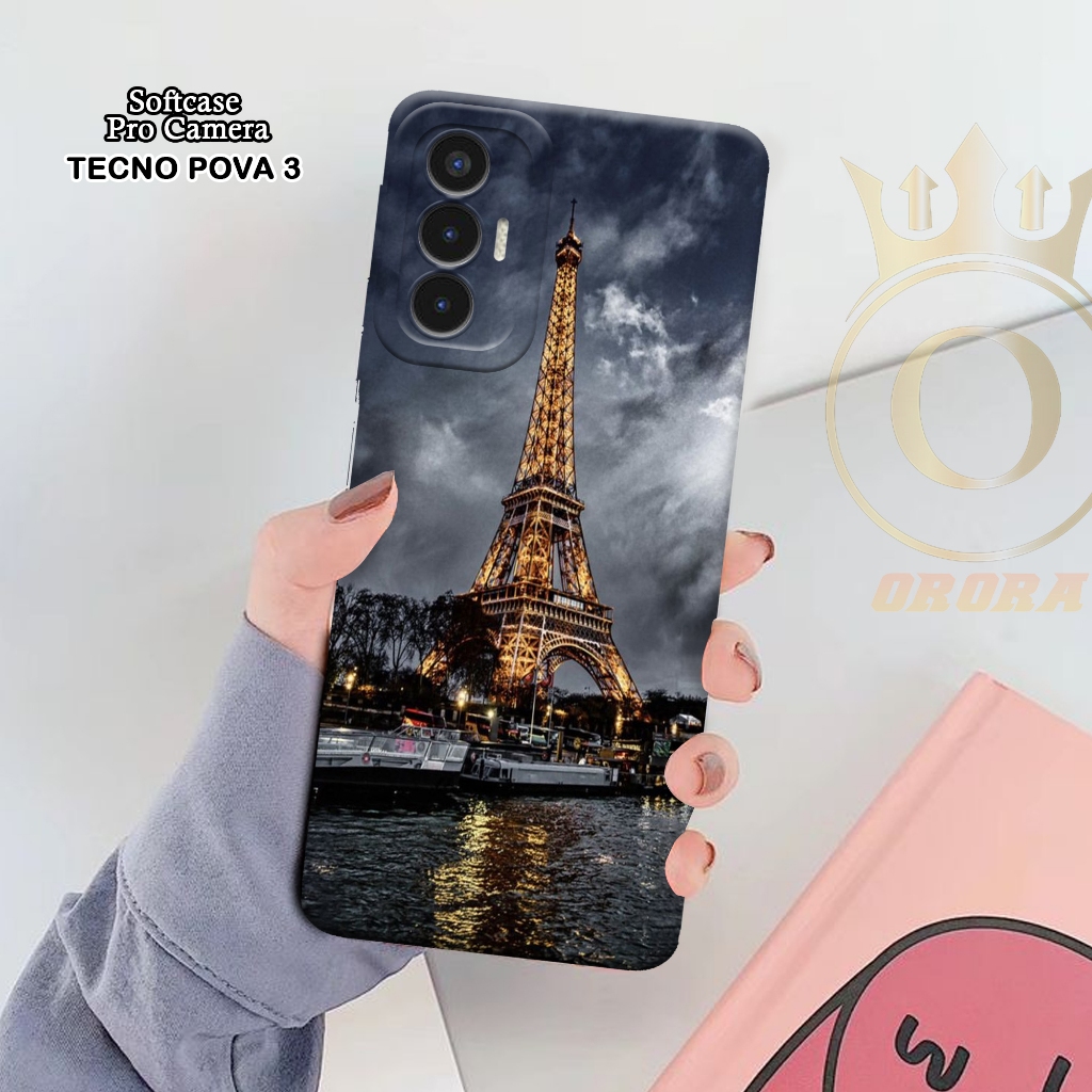 Softcase Tecno Pova 3 - ORORA  - Casing Tecno Pova 3 - Motif case PARIS - Tecno - Softcase Tecno Pov