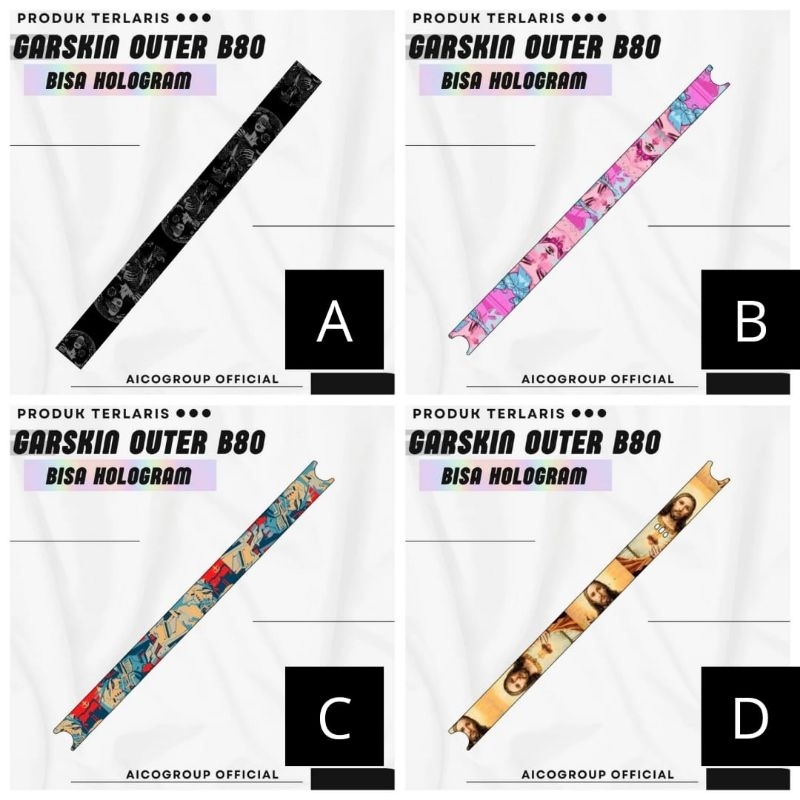 

JAKACUSTOM - Stiker Outer B.8.O Original Desain Full Motif Bisa Custom Anti Air Tahan Lama