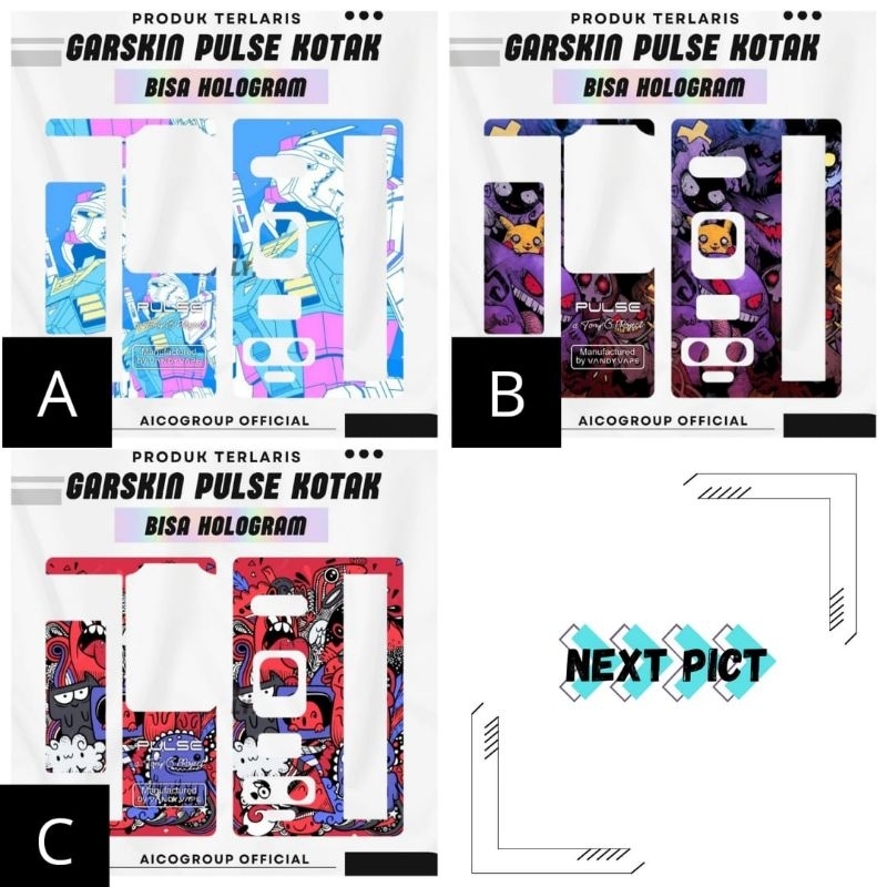 

Premium innneerrr Garskin Pulseuh Kotaks Hologram Full Motif Dan Anti Gores