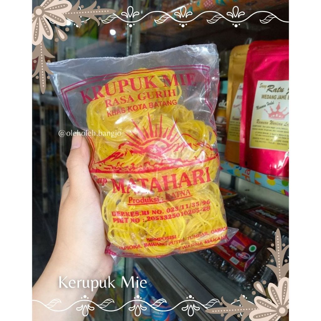 

Kerupuk Mie Cap Matahari 200gr & 250gr/krupuk mie mentah/ Oleh2 khas BATANG