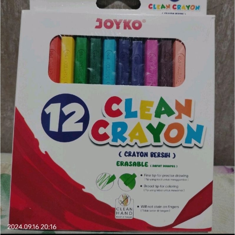 

Crayon / Krayon / Oil Pastel TiTi Joyko 72/12-24 warna clean crayon Mewarnai Stationery