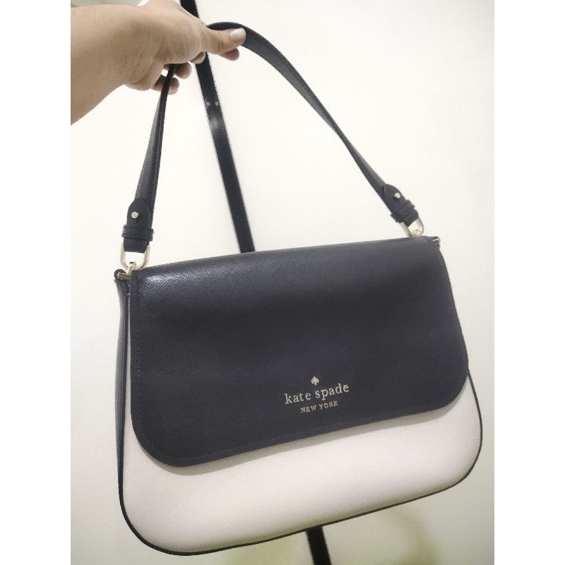 Kate Spade Original Bag Hitam Putih | Tas Wanita Elegan Premium | Preloved Good Condition