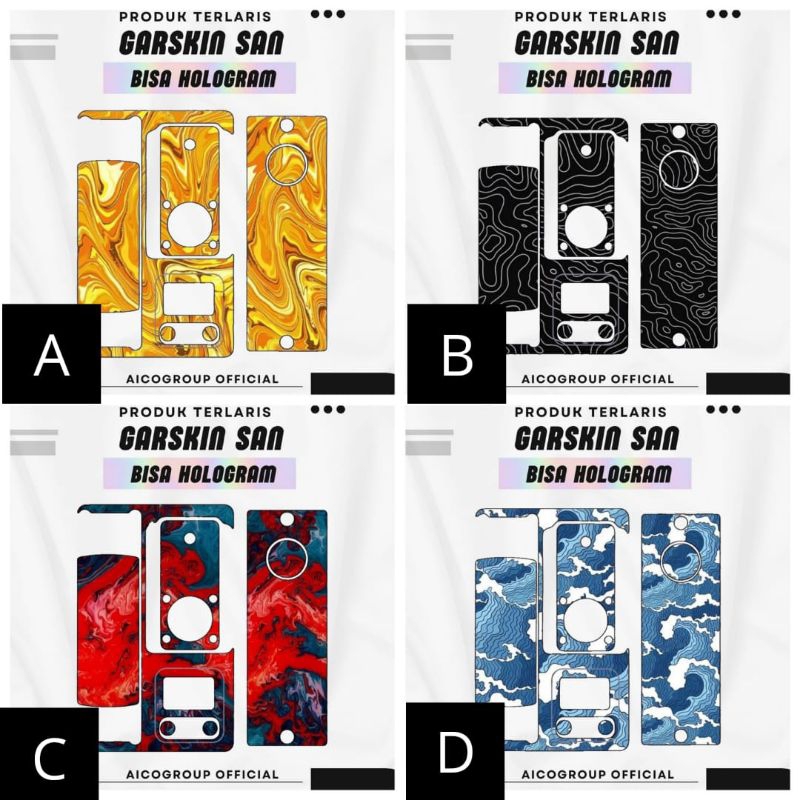 

stiker inner garsin S@n aiyo bisa Hologram dan Custom