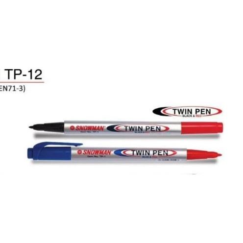 

SPIDOL SNOWMAN TWIN PEN (2 IN 1) TP1 WARNA Biru MERAH /HITAM Merah / SPIDOL dua warna / SPIDOL MURAH