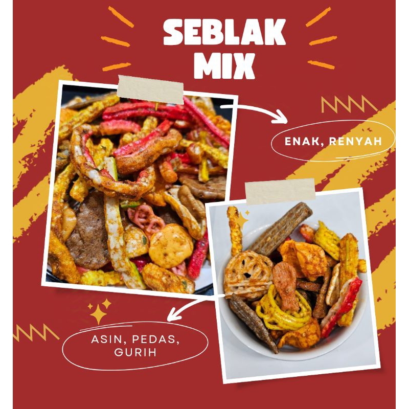 

Seblak Mix kerupuk bantat pedas merah 110gr