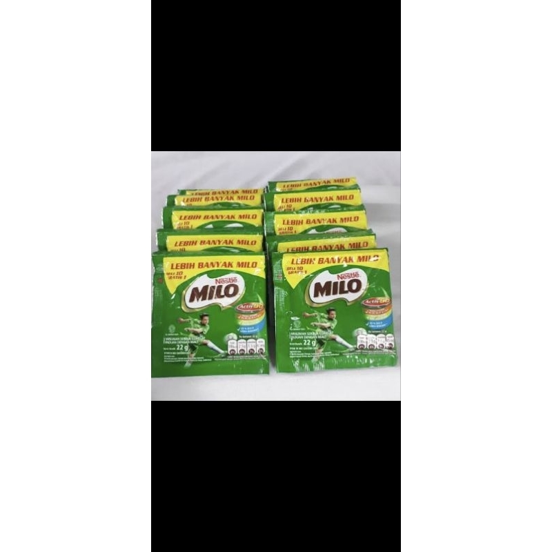 

( SUDAH TIDAK GRATIS 1) Susu Milo Sachet 22g isi 10