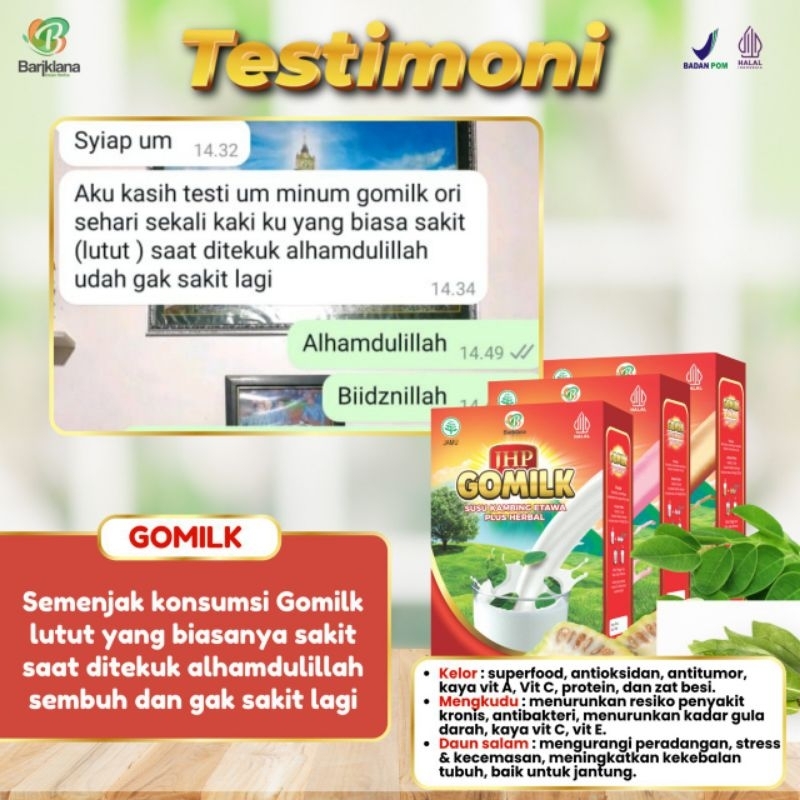 

Gomilk 200g susu kambing kombinasi herbal superfood