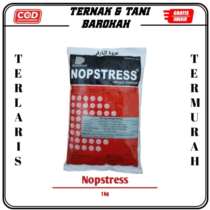 NOPSTRESS 1 KG - Vitamin Ayam Multivitamin & Elektrolit Anti Stress Pada Ayam Unggas