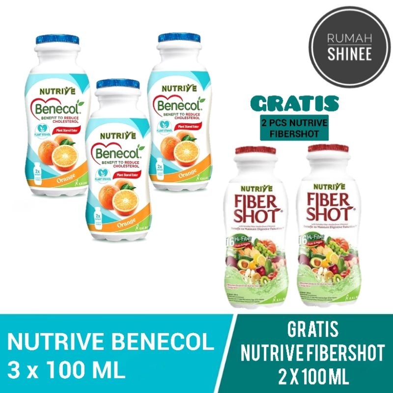 

NUTRIVE BENECOL 3 PCS 100ML FREE NUTRIVE FIBERSHOT 2 PCS 100 ML