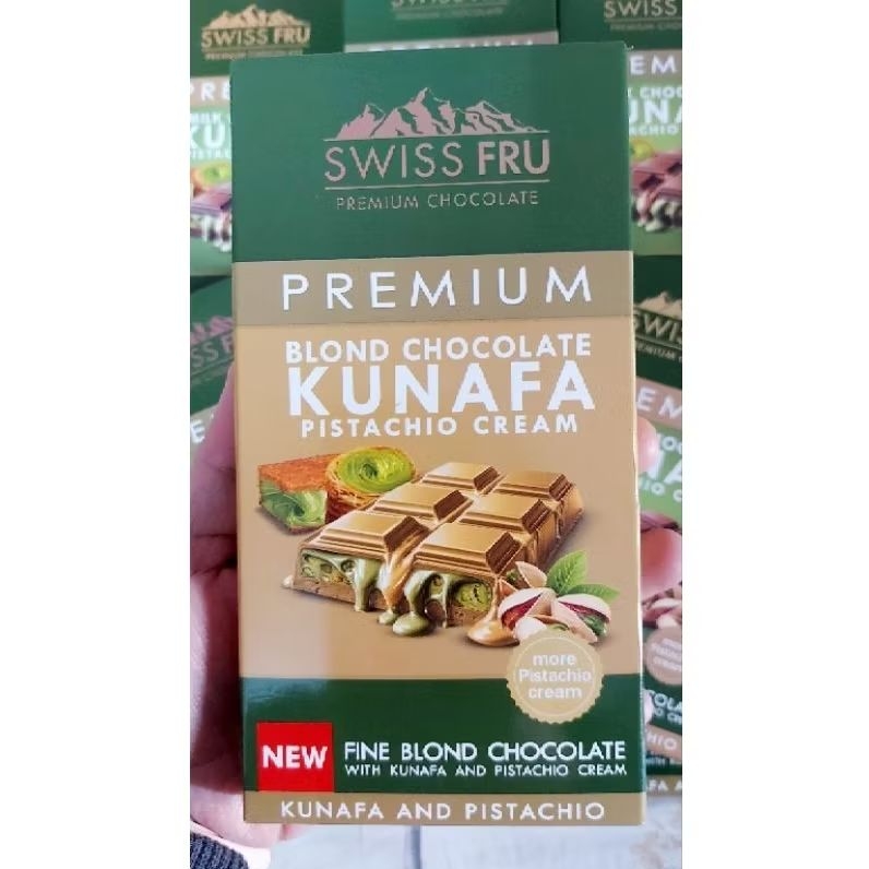

QH Coklat Dubai; Coklat Kunafa Pistachio Swiss Fru & Deep Melt (READY STOCK)