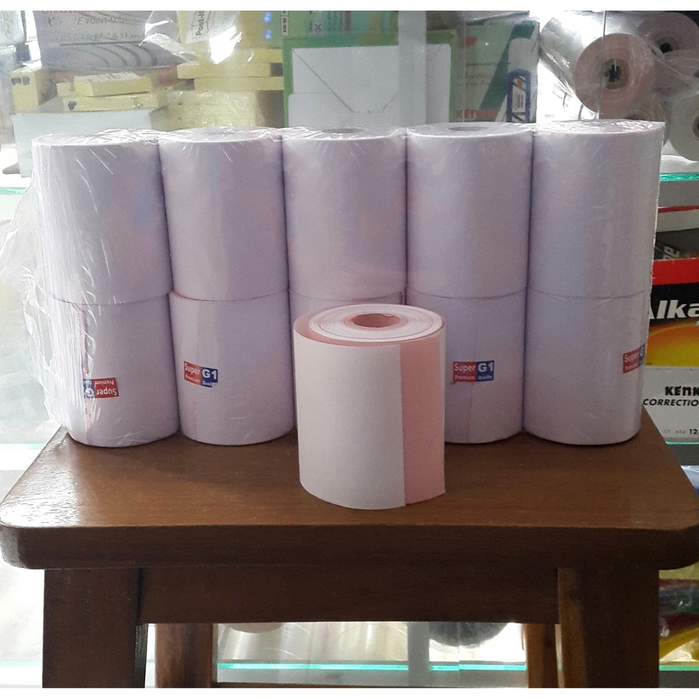 

DFNOD6962 Kertas struk kasirthermal paperkertas struk thermalroller kasir 6 x 75 2 ply 1 rollpack