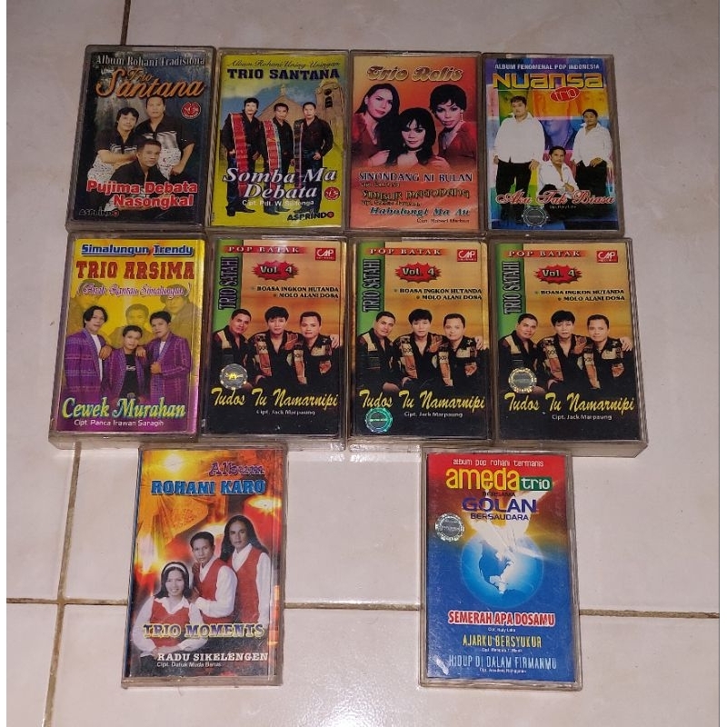 kaset pita TRIO SANTANA-Pujima Debata Nasongkal / TRIO SANTANA-Somba Ma Debata / TRIO RELIS-Sinondan