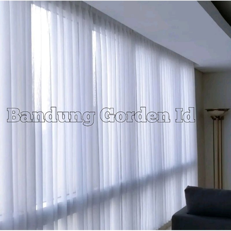 Vitrase putih plisket lebar 3 meter panjang 250 cm hordeng vitrase sable import