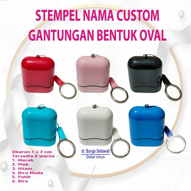 

Stempel Nama Custom Gantungan Bentuk Oval