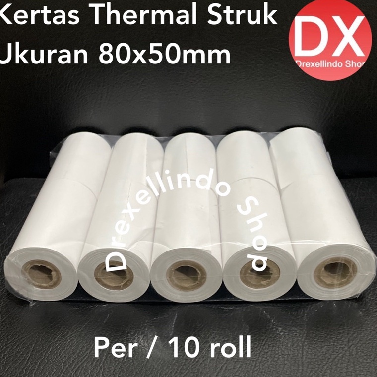 

YCJER8897 Kertas Thermal Struk Kasir Ukuran 8x5mm 8x5 paper struk per 1 roll