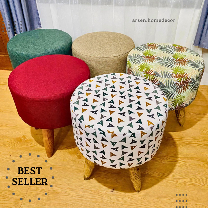 Stool / Stool Polos / Kursi Bulat Sofa Stool / Stool Motif / Stool Kursi / Stool Sofa / Stool Bulat 