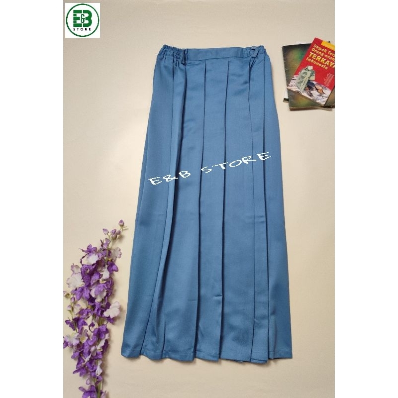 Rok abu rempel pull panjang Sma/ Smk / Aliyah bahan elemen /licin