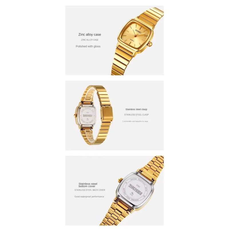 Jam Tangan Wanita Terbaru Merk Skmei 2292 Tampilan Jam Analog Original 100%