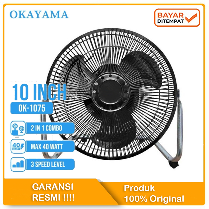 OKAYAMA 10 inch Kipas Angin Tornado Meja Lantai OK-1075
