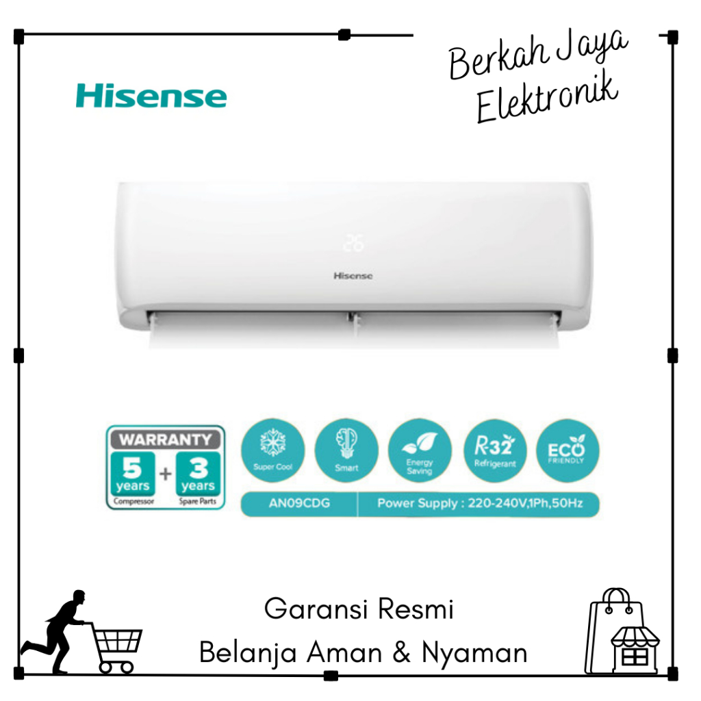 AC Split 1PK HISENSE AN09CDG R32 1PK - AN-09CDG - AN09CDG