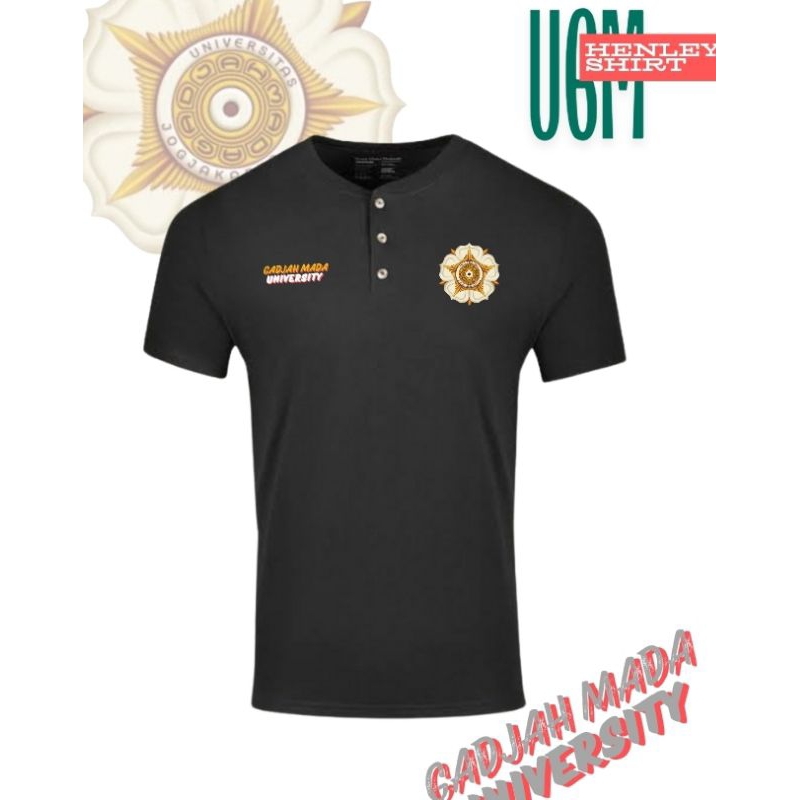Kaos UGM kerah Henley shirt Gadjah Mada Series
