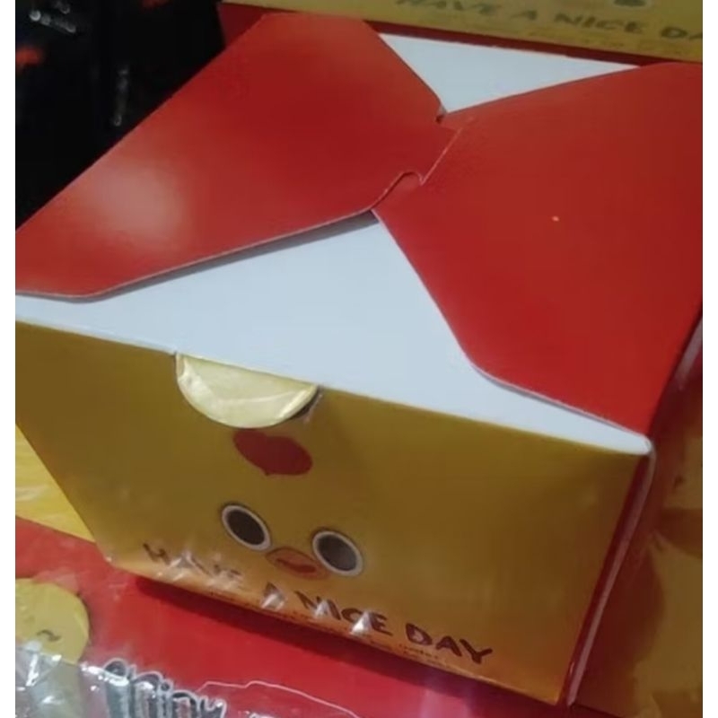 NEW Tempat rice box makanan sekali pakai Food Pail/Box Paper/Rice Box 100pcs