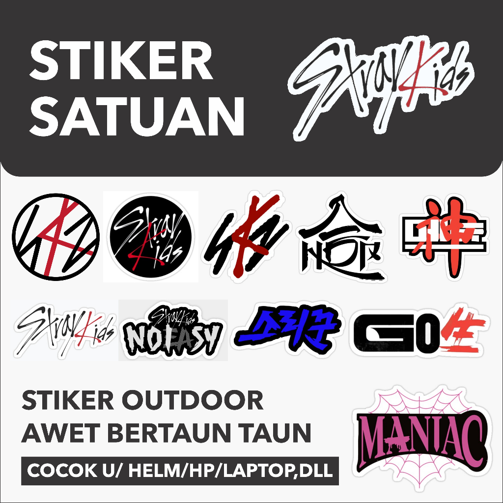 

Stiker Straykids tahan air awet bertaun taun Merch Sticker Felix Hyunjin
